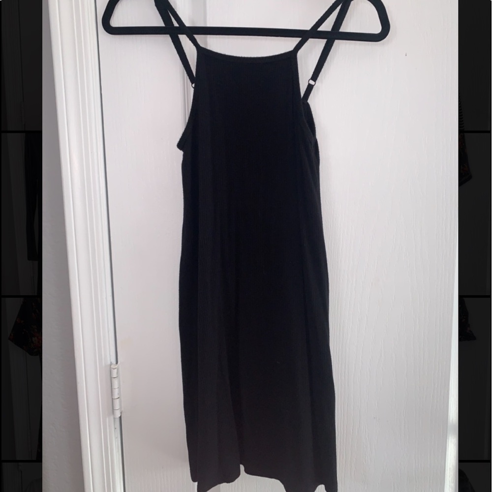 Medium black thin strap dress